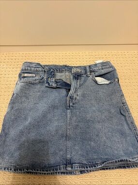 Calvin Klein Blue Denim Mini Skirt